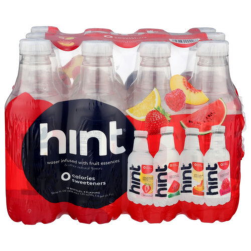 Hint Water With Fruit Essence Variety Pack - 16 Fluid Ounce - 12 Count