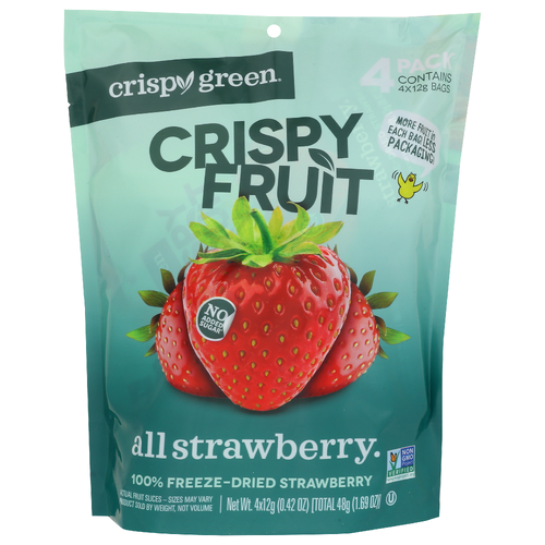 CRISPY GREEN Freeze-Dried Strawberry 4pk - 12 Gram - 4 Count