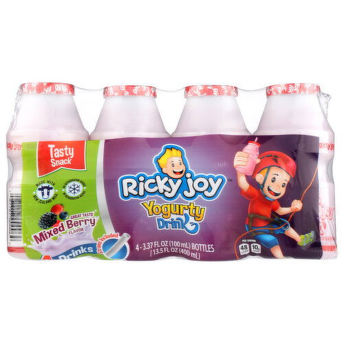 Ricky Joy Yogurty Drink Mixed Berry 10/4 Pk - 3.375 Fluid Ounce - 4 Count