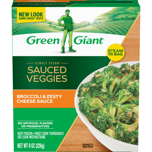 Green Giant Simply Steam Sauced Veggies Broccoli & Zesty Cheese Sauce - 8 Ounce Image 1 of 2