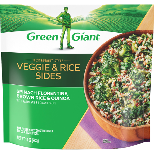 Green Giant Restaurant Style Veggie & Rice Sides Spinach Florentine Brown Rice & Quinoa - 10 Ounce Image 1 of 2