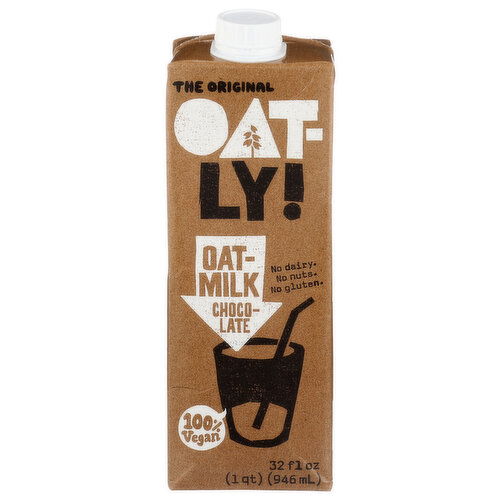 The Original Oat-Ly! Chocolate Ambient Oat Milk - 32 Fluid Ounce