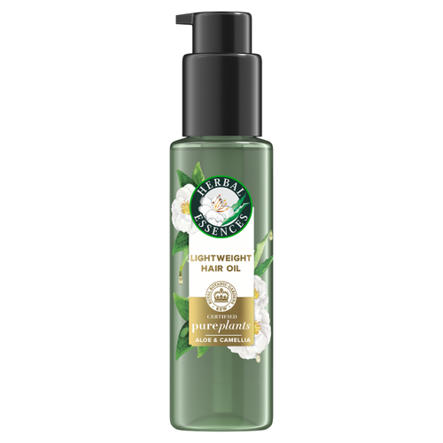 Herbal Essences Lightweight Hair Oil, Certified Pure Plants, With Aloe And Camellia Flower - 3.2 Ounce