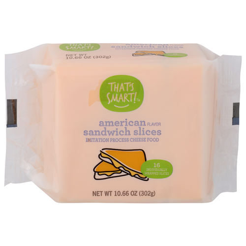 That's Smart! Cheese American Flavor Sandwich Slices - 0.666 Ounce - 16 Count