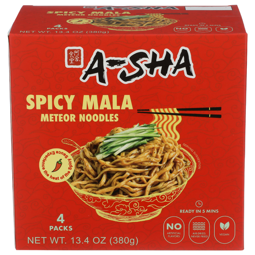 A-SHA Galaxy Spicy Sauce BT21 Universtar Noodle Box - 3.35 Ounce - 4 Count Image 1 of 4