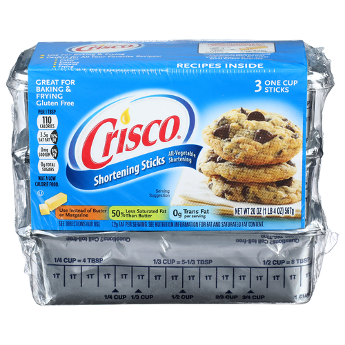 Crisco All-Vegetable Shortening Sticks - 6.667 Ounce - 3 Count