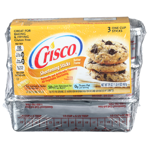 Crisco Butter Flavor Shortening Sticks - 6.667 Ounce - 3 Count