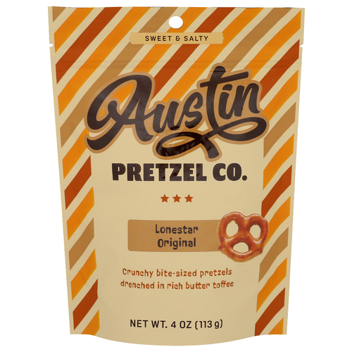 AUSTIN PRETZEL CO. Lonestar Original Crunchy Sweet & Salty Pretzels - 4 Ounce