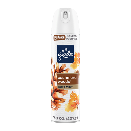 Glade Soft Mist Odor Fighting Aerosol Air Freshener, Cashmere Woods - 7.3 Ounce