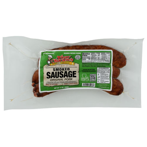 Tony Chachere's Original Pork Smoked Sausage - 12 Ounce