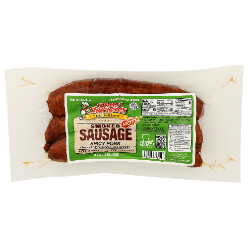 Tony Chachere’s Hot Pork Smoked Sausage - 12 Ounce