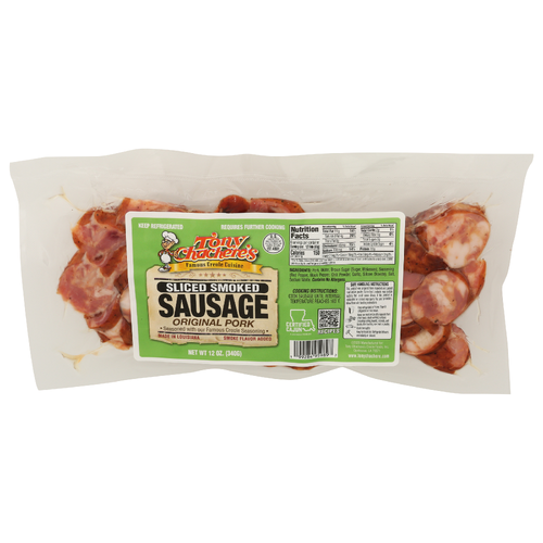 Tony Chachere’s Sliced Original Pork Smoked Sausage - 12 Ounce