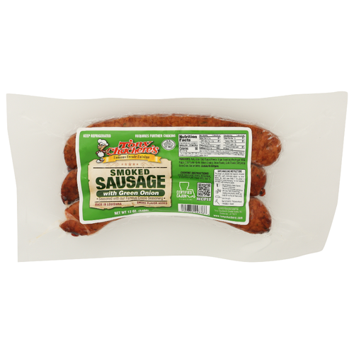 Tony Chachere’s Smoked Sausage With Green Onion - 12 Ounce