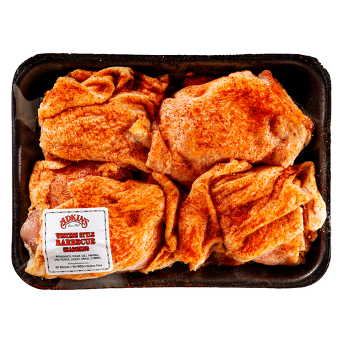 Adkins Barbecue Seasoning Western Style Seasoned Chicken Thighs - Avg 2.47 Lbs
