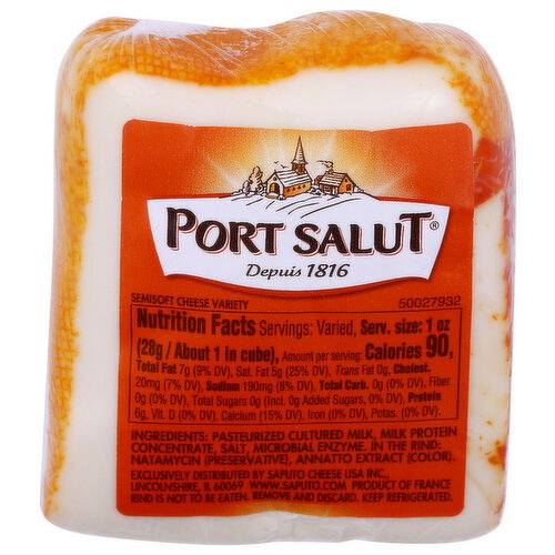Port Salut Safr Cheese - Avg 0.32 Lb Image 1 of 4