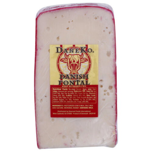 Daneko Danish Fontal Cheese - Avg 0.51 Lb Image 1 of 4