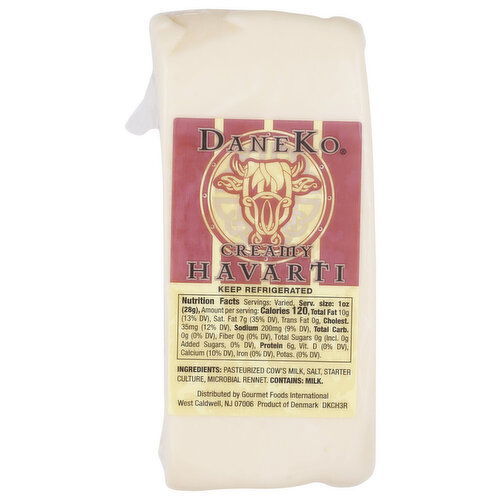 Deli Afi Havarti Crm Plain Dnsh 60% - Avg 0.55 Lb Image 1 of 2