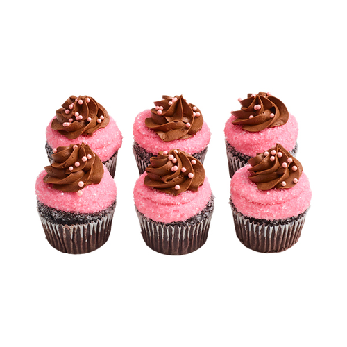 Chocolate Strawberry Cupcakes - 6 Count