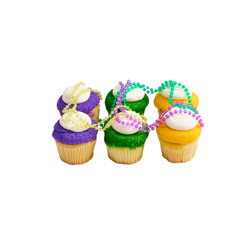 Mardi Gras Cupcakes - 6 Count