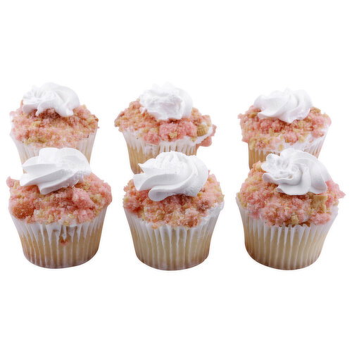 Strawberry Crunch Cupcakes - 6 Count