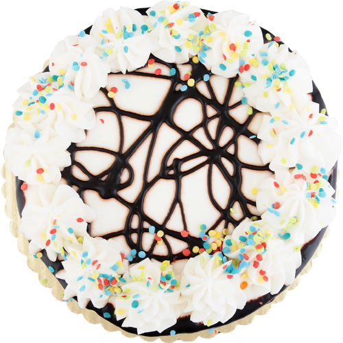 Gourmet Double Layer Half Chocolate & Half White Cake - 1 Each