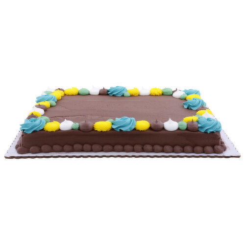 Chocolate Cake With Whipped Icing 1/2 Sheet - 1 Each