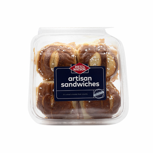 Dietz & Watson Artisan Ham & Swiss Pretzel Sliders - 4 Count