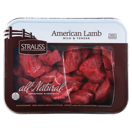 Strauss Boneless Lamb Stew Meat - Avg 1.05 Lbs Image 1 of 3