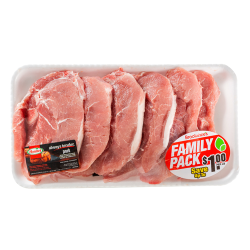 Hormel Family Pack Bone-In Sirloin Pork Chops - Avg 2.84 Lbs