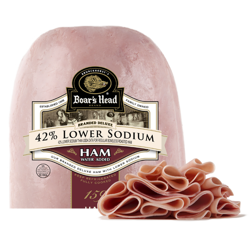 Boar's Head Deluxe Lower Sodium Ham - 1 Pound Image 1 of 3