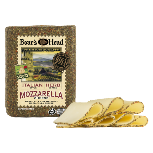 Boar's Head Italian Herb Mozzarella Cheese - 1 Pound Image 1 of 3