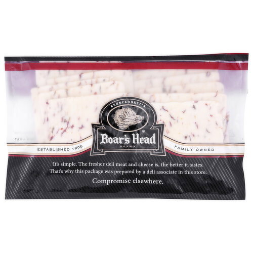 Boar's Head Fresh Sliced Pepper Jack Cheese - 1 Each