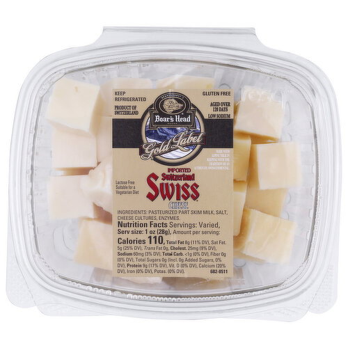 Boar's Head Imported Swiss Cheese Cubes - 1 Each