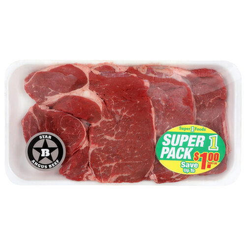 Star B Angus Beef Super Pack Boneless Chuck Steak - Avg 2.75 Lbs