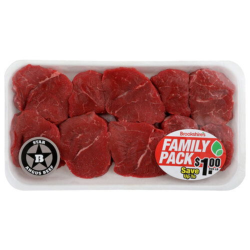 Star B Angus Beef Family Pack Boneless Chuck Tender Steak - Avg 1.75 Lbs