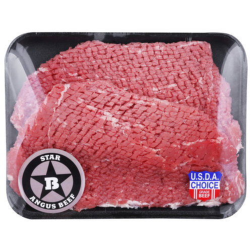 Star B Angus Beef Tenderized Bottom Round Steak - Avg 1.75 Lbs