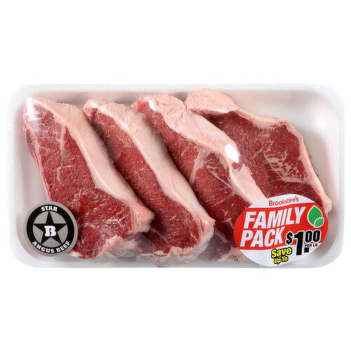 Star B Angus Beef Family Pack Bone-In New York Strip Steak - Avg 3.50 Lbs