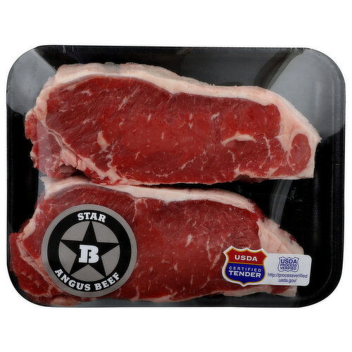 Star B Angus Beef New York Strip Steak - Avg 1.75 Lbs
