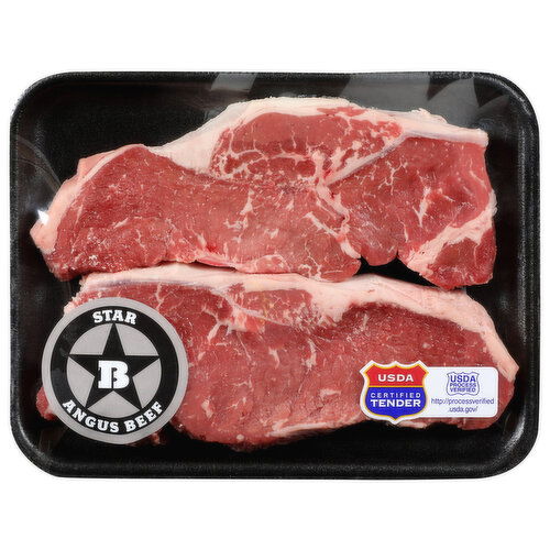 Star B Angus Beef Thin Cut New York Strip Steak - Avg 1.75 Lbs