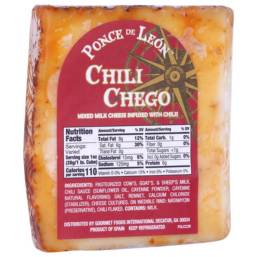 Ponce De Leon Mixed Milk Chili Chego Cheese - Avg 0.43 Lb Image 1 of 4