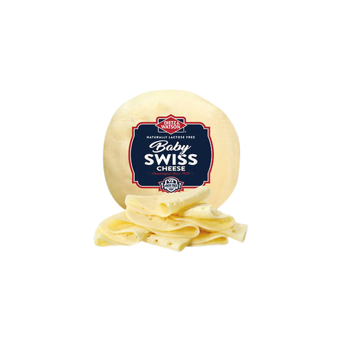 Dietz & Watson Fresh Sliced Baby Swiss Cheese - Avg 0.60 Lb