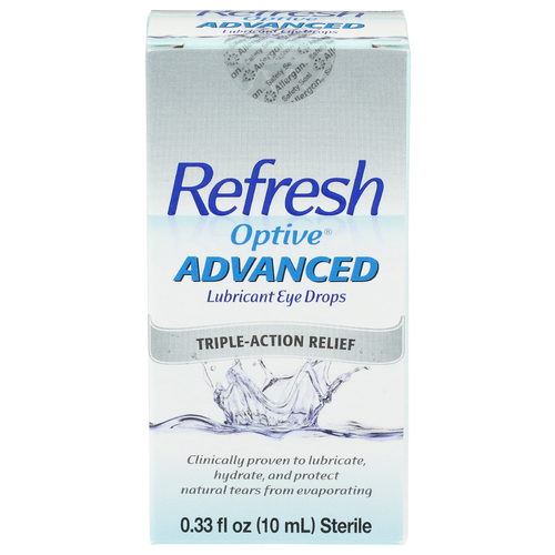 Refresh Optive Advanced Lubricant Eye Drops - 0.33 Fluid Ounce