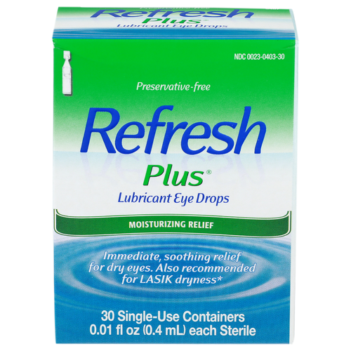 Refresh Plus Lubricant Eye Drops - 0.01 Fluid Ounce - 30 Count