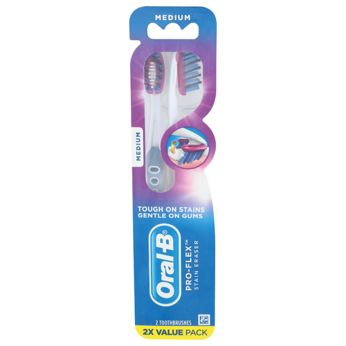 Oral-B Medium Pro-Flex Stain Eraser - 2 Count