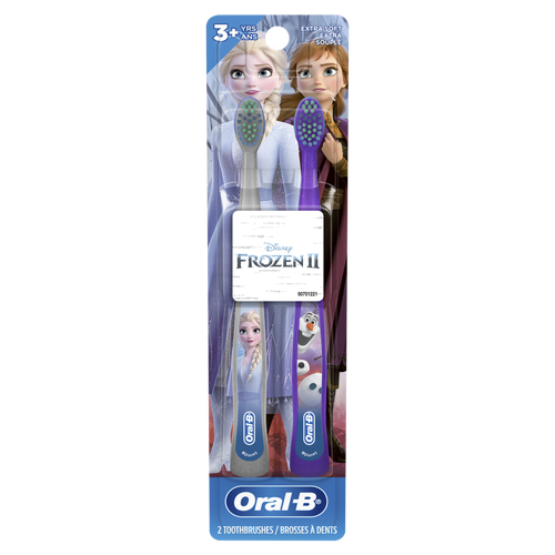 Oral-B Kid's Toothbrush Featuring Disney's Frozen Ii, Soft Bristles, For Children And Toddlers 3+ - 2 Count