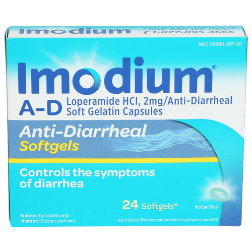 Imodium A-D Anti-Diarrheal Softgels - 24 Count