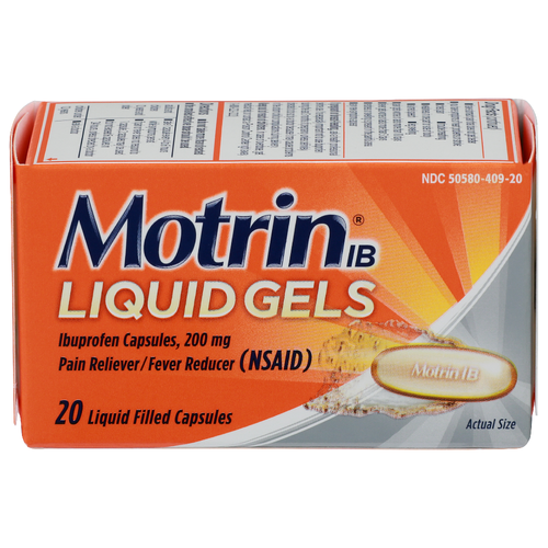 Motrin Ib Liquid Gels Pain Relieverfever Reducer Nsaid - 20 Count