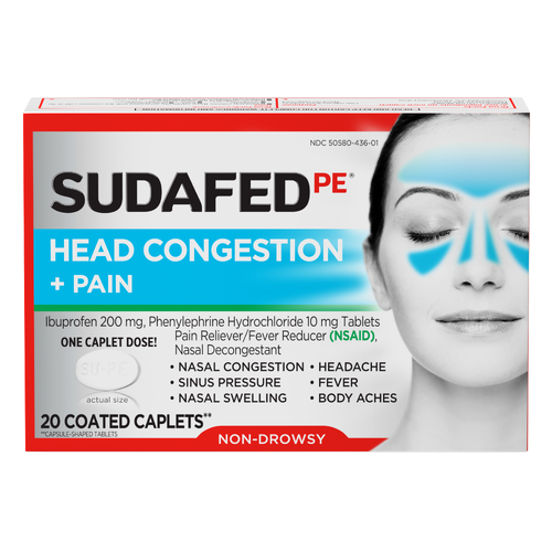Sudafed Pe Head Congestion + Pain - 20 Count