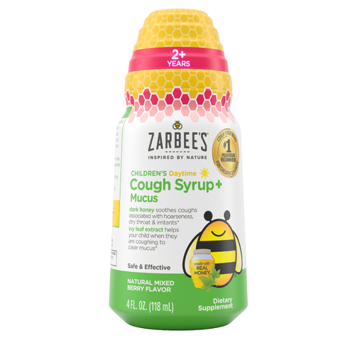 Zarbee's Children's Daytime Cough Syrup + Mucus, Natural Mixed Berry Flavor - 4 Ounce