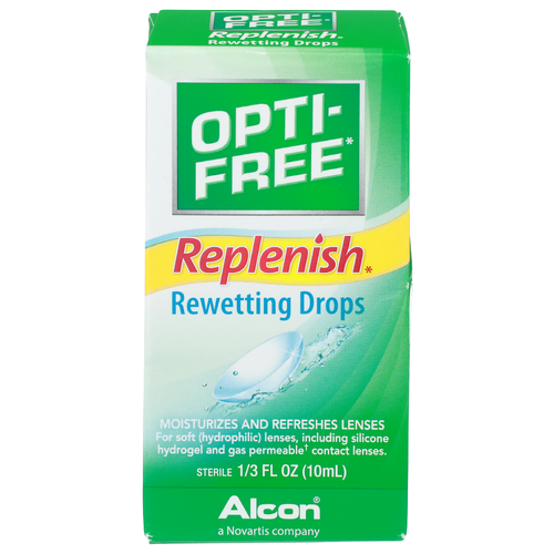 Opti-Free Rewetting Drops Moisturizes And Refreshes Lenses - 0.33 Fluid Ounce